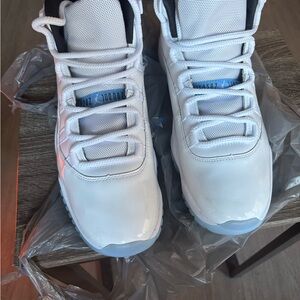 Jordan White and Blue Athletic Shoes